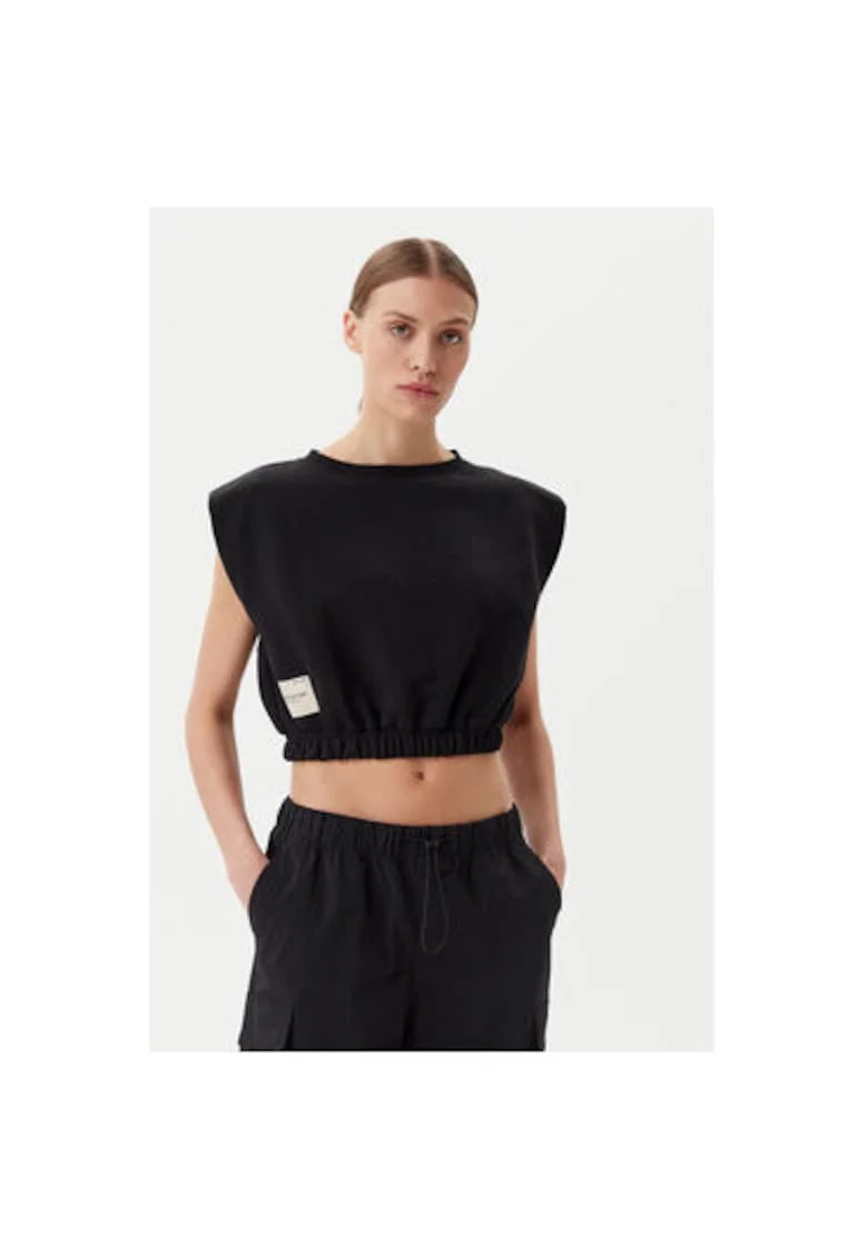 Top dama  156031, Bumbac/Poliester, Negru, Negru