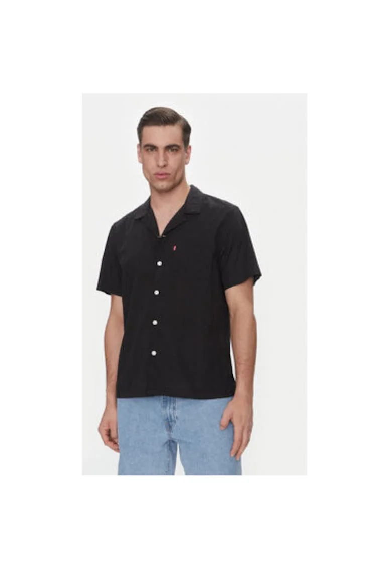 Camasa barbati Levi S, 72625-0115, Bumbac, Negru, Negru
