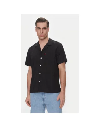 Camasa barbati Levi S, 72625-0115, Bumbac, Negru, Negru