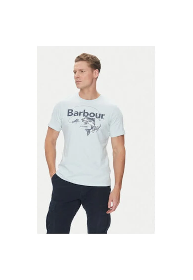 Tricou barbati  MTS1396BU61, Bumbac, Albastru deschis, Albastru deschis