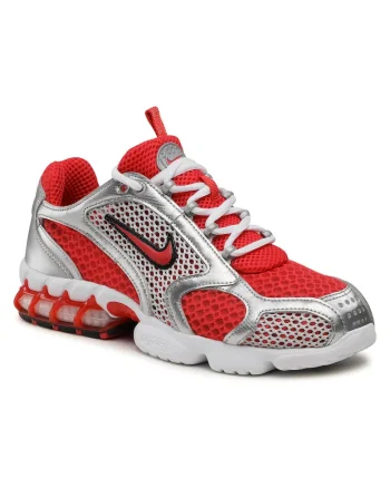 Pantofi sport barbati, CJ1288,  Textil, 42.5 EU, Rosu/Argintiu, Rosu/Argintiu