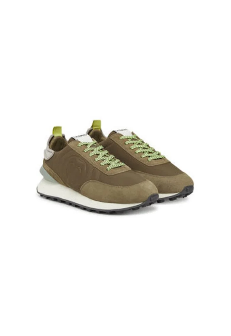 Pantofi sport barbati, IU17280H IU1728,  Piele naturala, Kaki