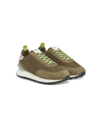 Pantofi sport barbati, IU17280H IU1728,  Piele naturala, Kaki