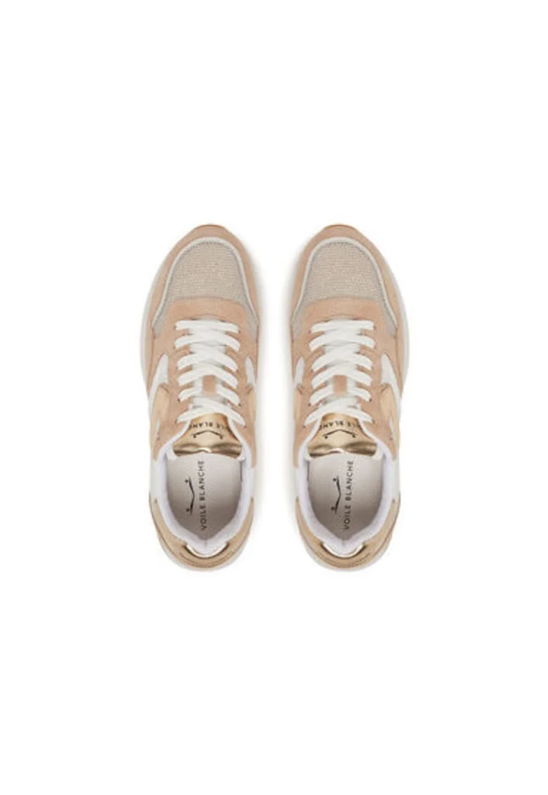 Pantofi sport dama, 2018651,  Piele naturala, 35 EU, Bej/Alb, Alb/Bej