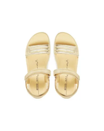 Sandale dama, 71217361132,  Piele naturala, Auriu