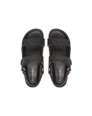 Sandale dama, 13953130,  Piele ecologica, Negru