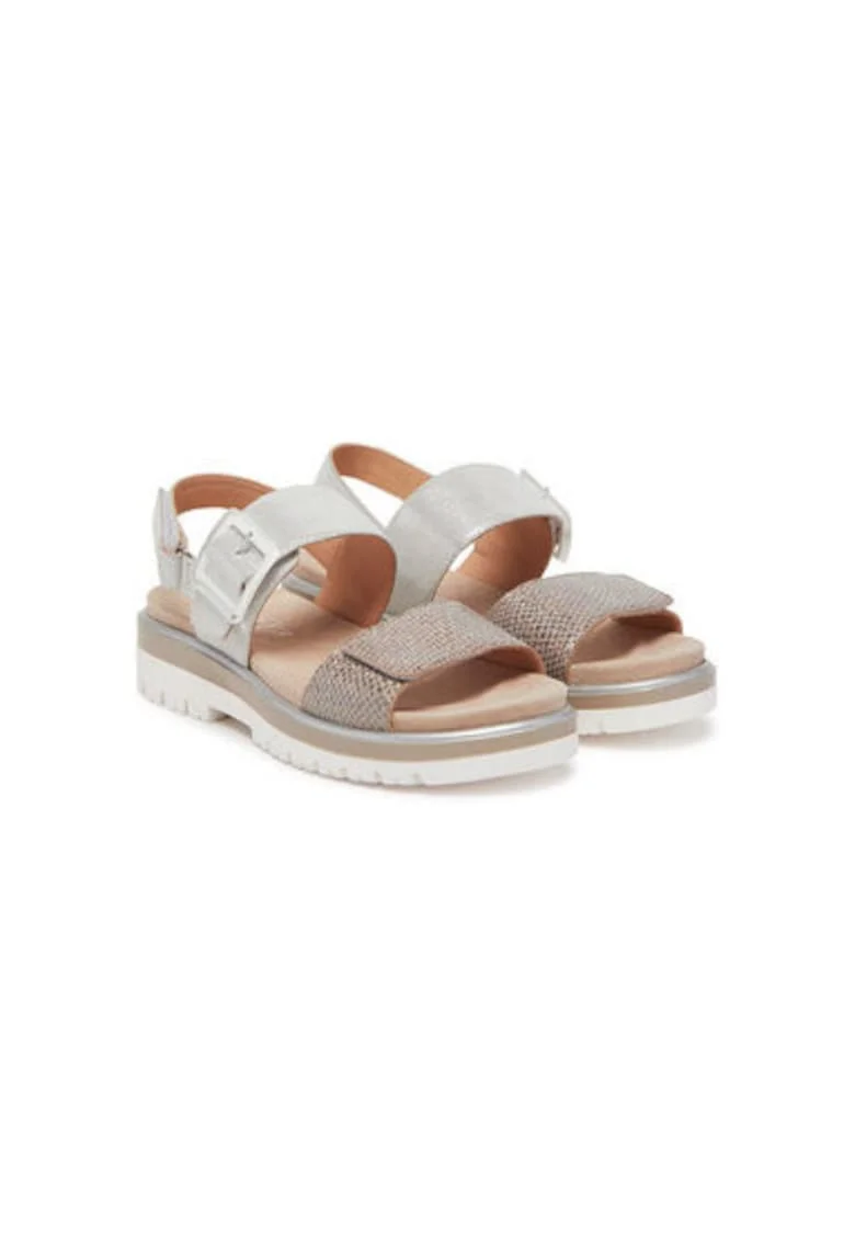 Sandale dama, 12-21003-06,  Piele naturala, Alb