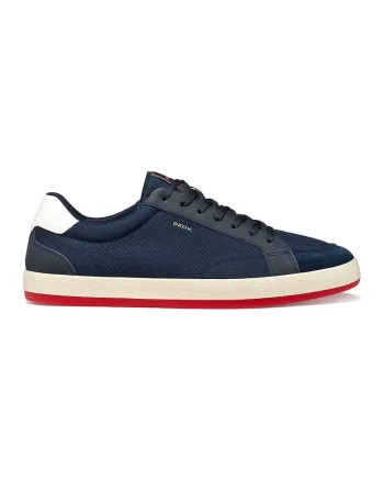 Pantofi sport Serifos din material textil cu garntiuri din piele intoarsa, Albastru ultramarin