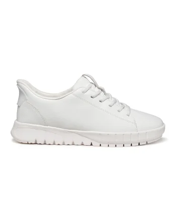 Pantofi sport low-cut de piele, Alb
