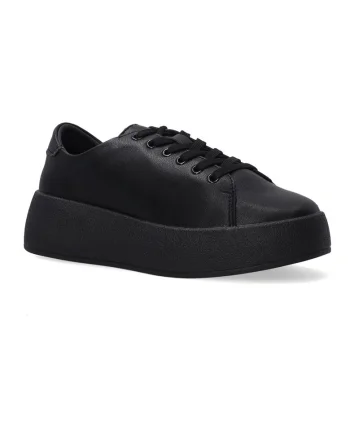 Pantofi sport wedge, din piele