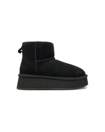 Cizme de iarna dama  NMORR301Q, Piele naturala, Negru