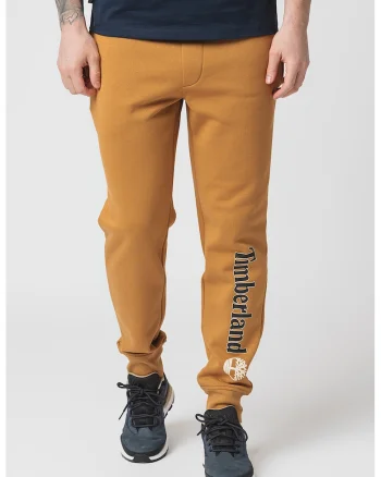 Pantaloni de trening cu talie medie si snur de ajustare in talie, Caramel