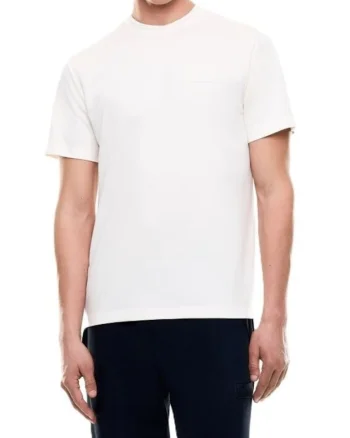Tricou barbati TRAIN LUX M TEE SS MO PL PQ,  Bumbac, Alb, Alb