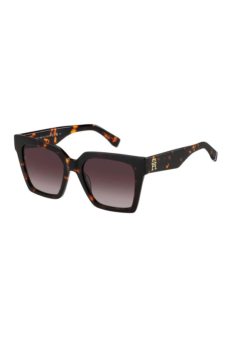 Ochelari de soare patrati, Auriu/Negru/Portocaliu mandarina