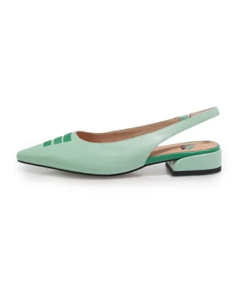 Pantofi Decupati  2603136 din piele naturala Bleu, Verde