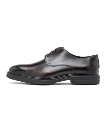 Pantofi de piele lacuita, Maro inchis