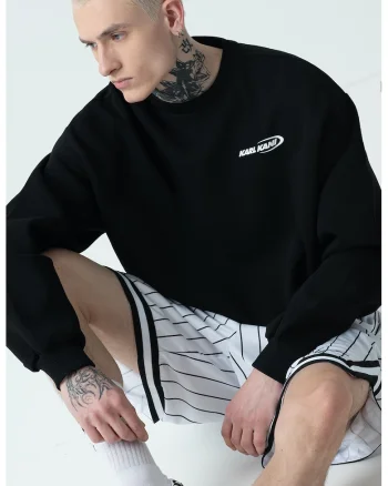 Bluza lejera de trening cu imprimeu logo, Rosu/Alb/Negru