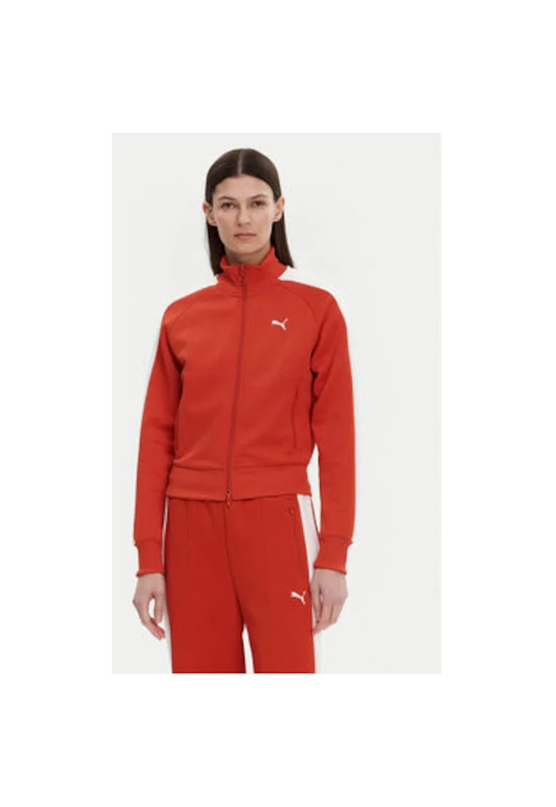 Bluza dama  629796, Poliester reciclat/Bumbac, Rosu, Rosu