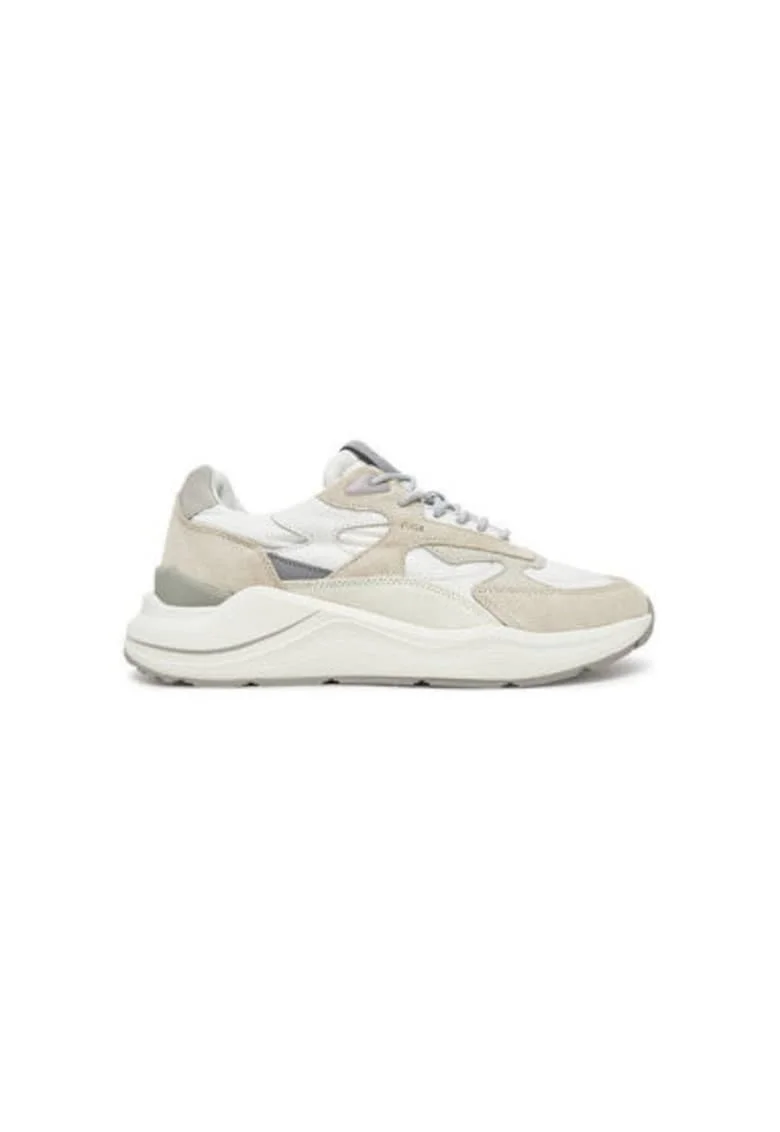 Pantofi sport barbati, M421-FG-NY, D A T E, Piele naturala, Alb, Alb