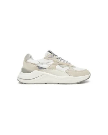 Pantofi sport barbati, M421-FG-NY, D A T E, Piele naturala, Alb, Alb