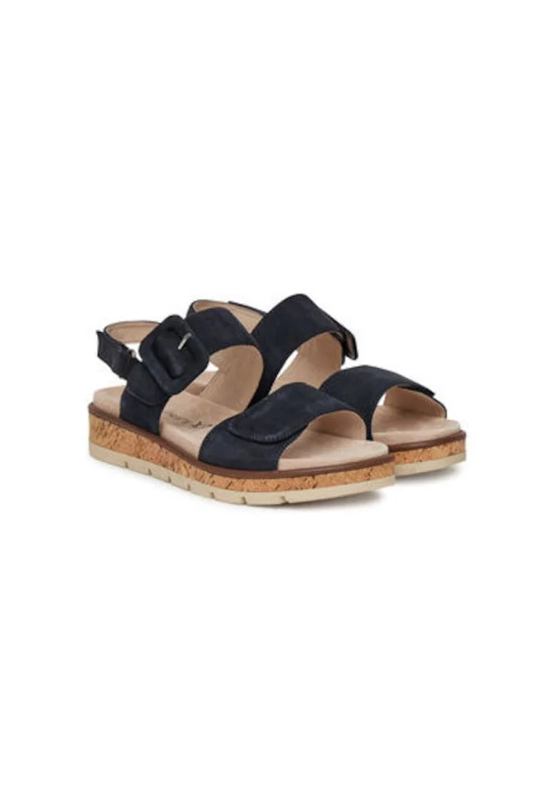 Sandale dama, 9-28714-44,  Piele naturala, Albastru, Albastru