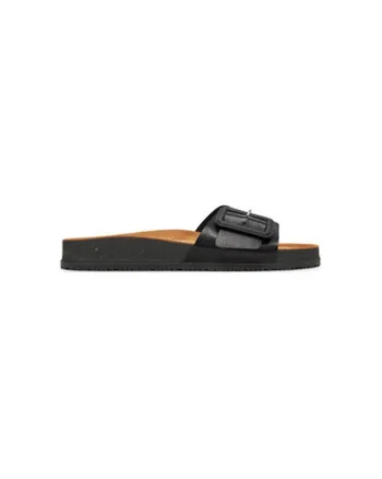 Slapi dama, 1-27501-44,  Piele naturala, Negru, Negru