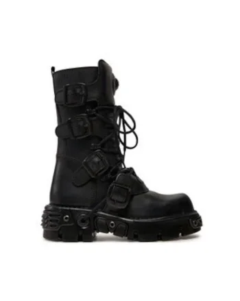 Bocanci dama  M-373-S18, Piele naturala, Negru, Negru