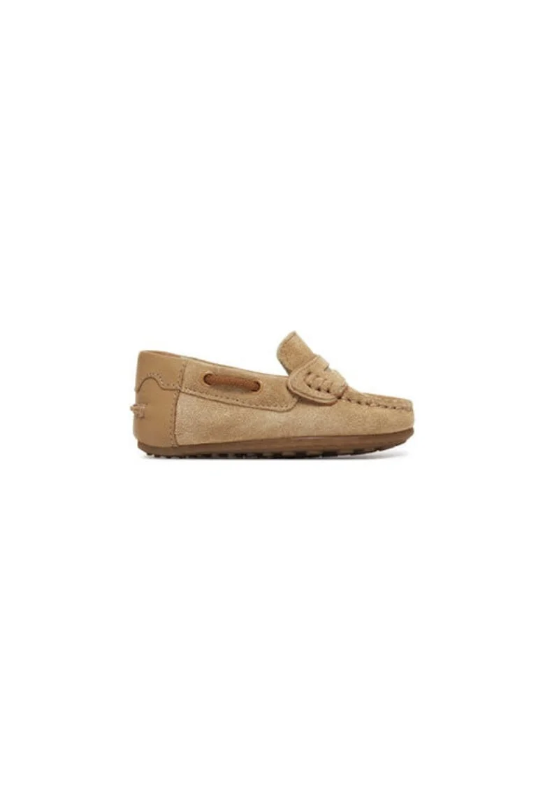 Mocasini baieti  41668, Piele naturala, Maro