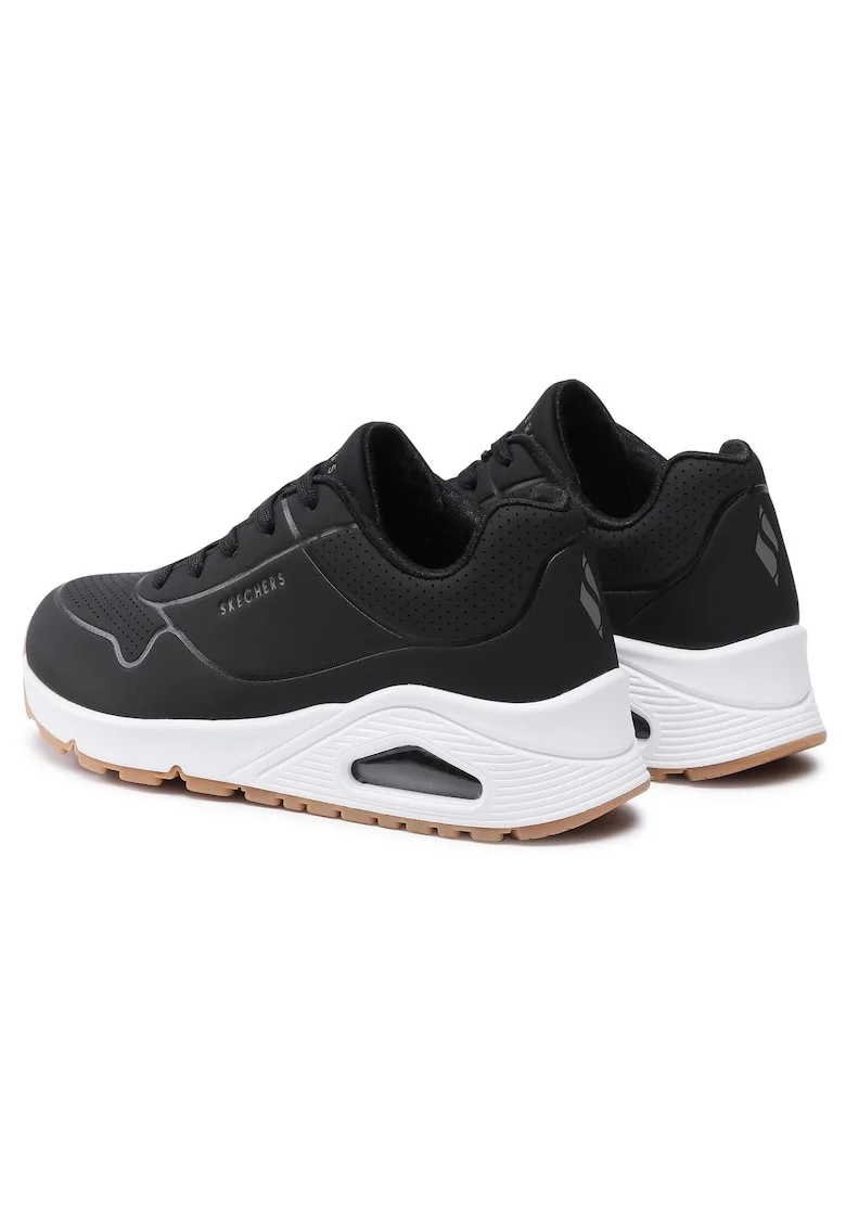Adidasi fete  310024L, Piele ecologica, Negru