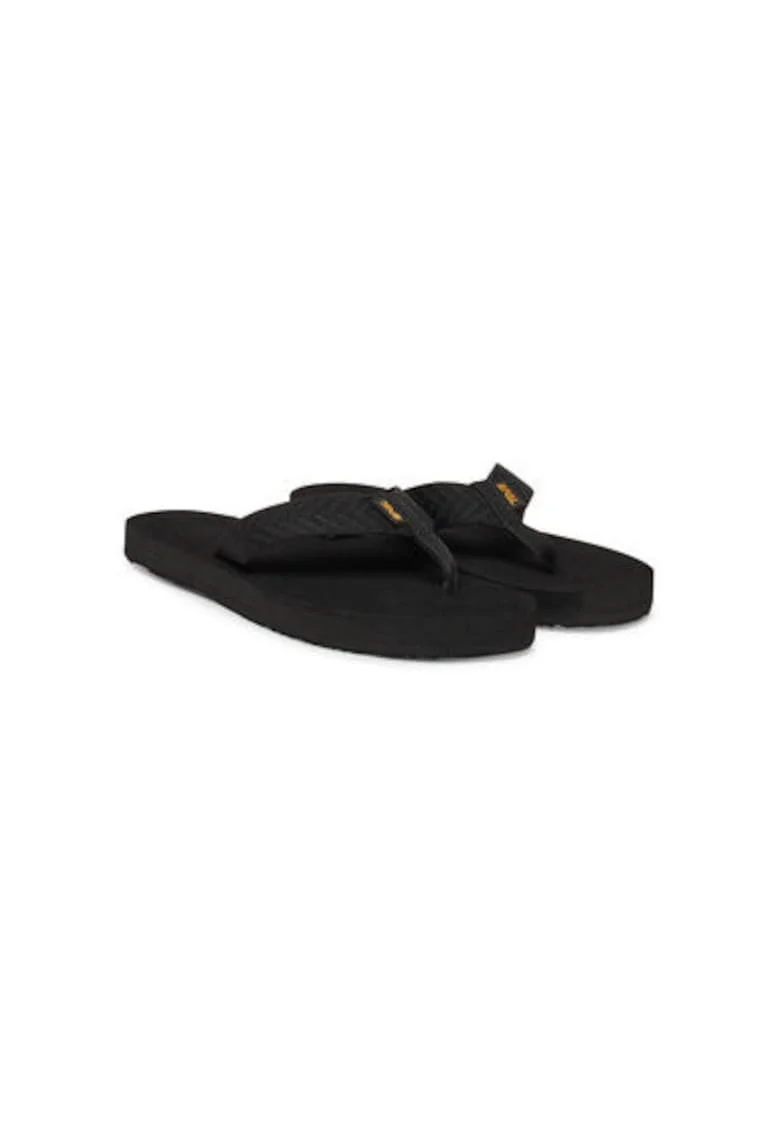 Papuci flip-flop dama  4198, Textil, Negru, Negru