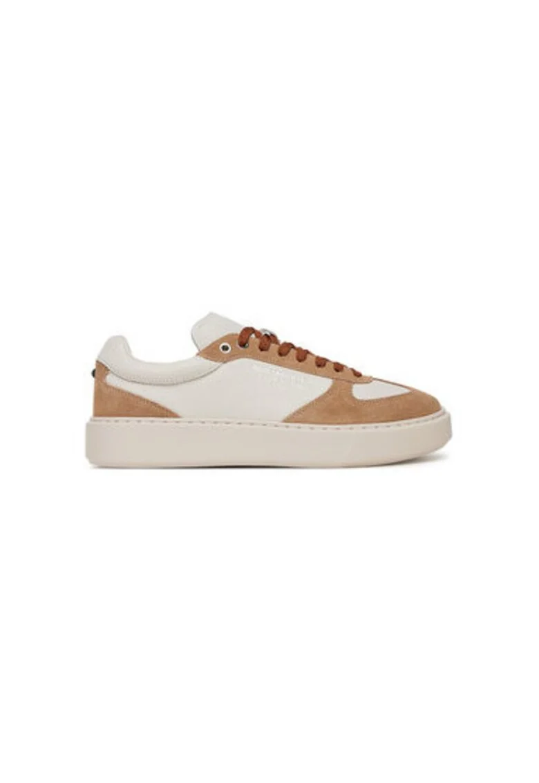 Pantofi sport barbati, KL52235,  Piele naturala, Alb
