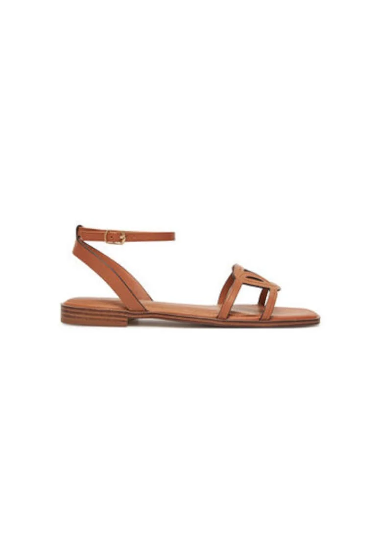 Sandale dama, 13966689,  Piele naturala, Maro