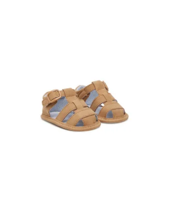 Sandale fete, 9897,  Piele ecologica, Maro, Maro