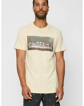 Tricou de bumbac cu imprimeu foto, Maro nisip