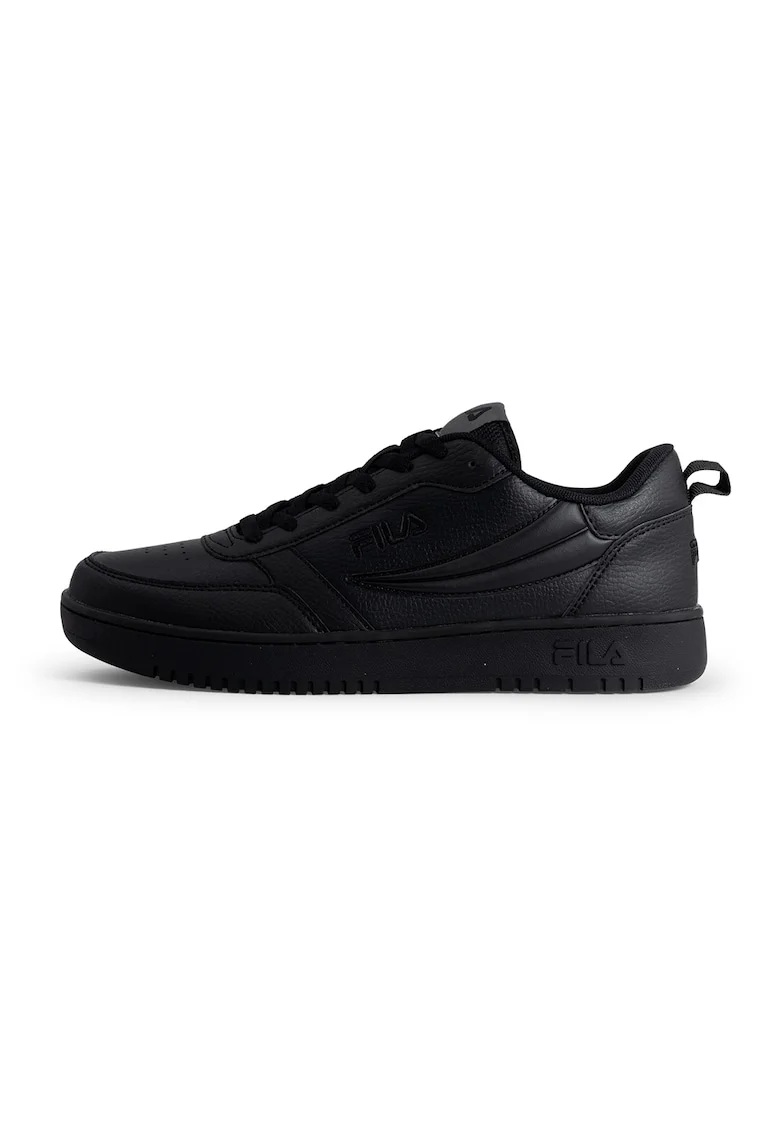 Pantofi sport de piele ecologica cu detalii perforate Rega, Negru