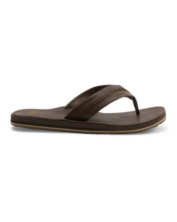 Papuci flip-flop de piele Carver, Maro inchis