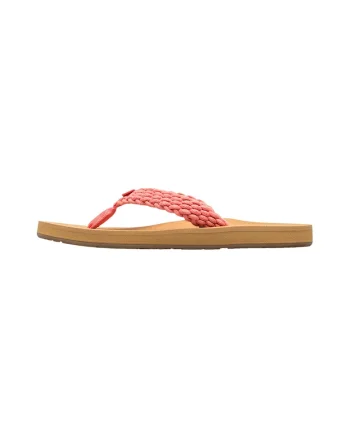 Papuci flip-flop cu aspect impletit Porto, Roz somon