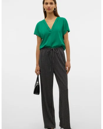 Tricou cu decolteu in V Bella, Verde