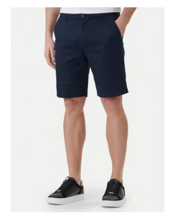 Pantaloni scurti din amestec de bumbac cu snur de ajustare in talie,