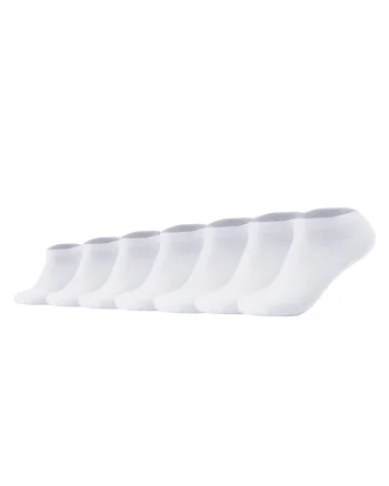 Set de sosete pana la glezna unisex - 7 perechi, Alb optic