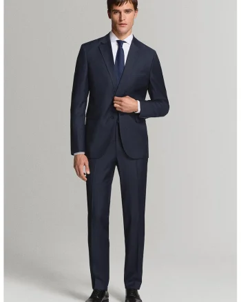 Sacou regular fit cu nasturi, Albastru ultramarin