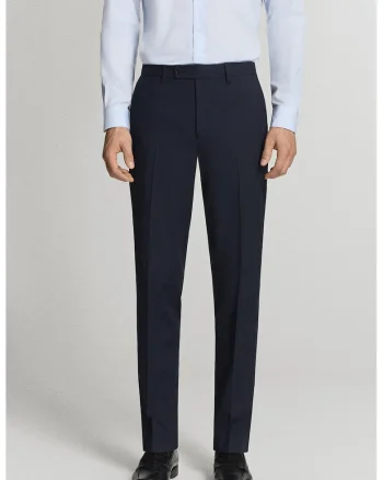 Pantaloni eleganti slim fit, Bleumarin