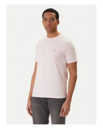 Tricou uni cu decolteu la baza gatului