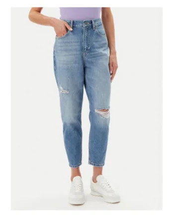 Blugi Mom Fit cu rupturi