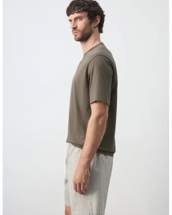 Tricou regular-fit din bumbac, Maro taupe inchis