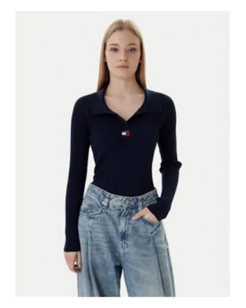 Pulover slim fit din amestec de bumbac organic