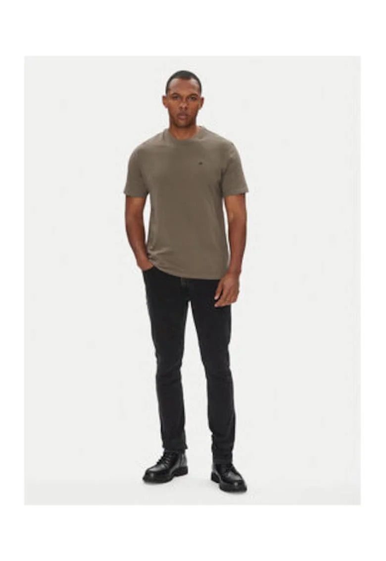 Blugi skinny cu talie medie si buzunare multiple