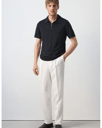 Tricou polo cu croiala regular-fit si model uni, Albastru ultramarin