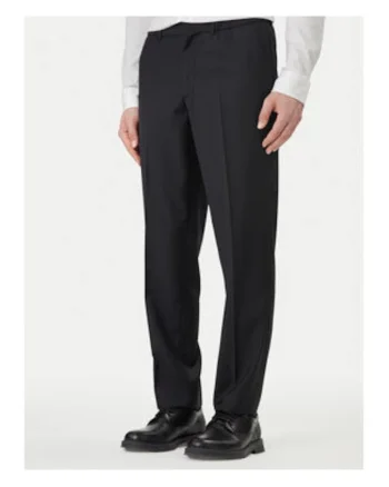 Pantaloni din amestec de lana cu croiala conica