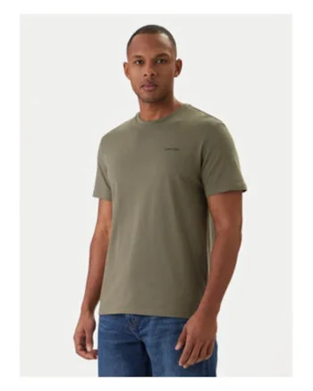 Tricou regular fit cu logo discret pe piept